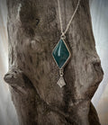 tidal. skaggs jasper, sterling silver handstamped pendant