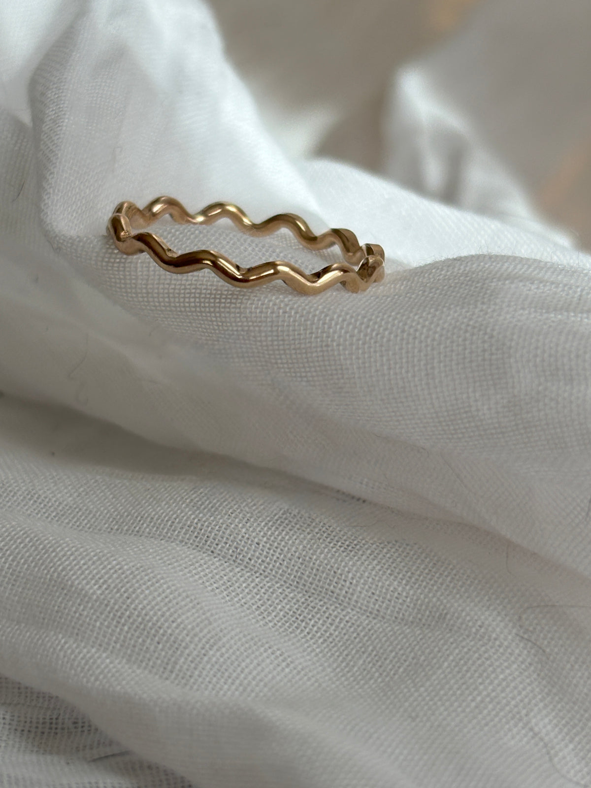 making waves. 14k gold filled stacking ring