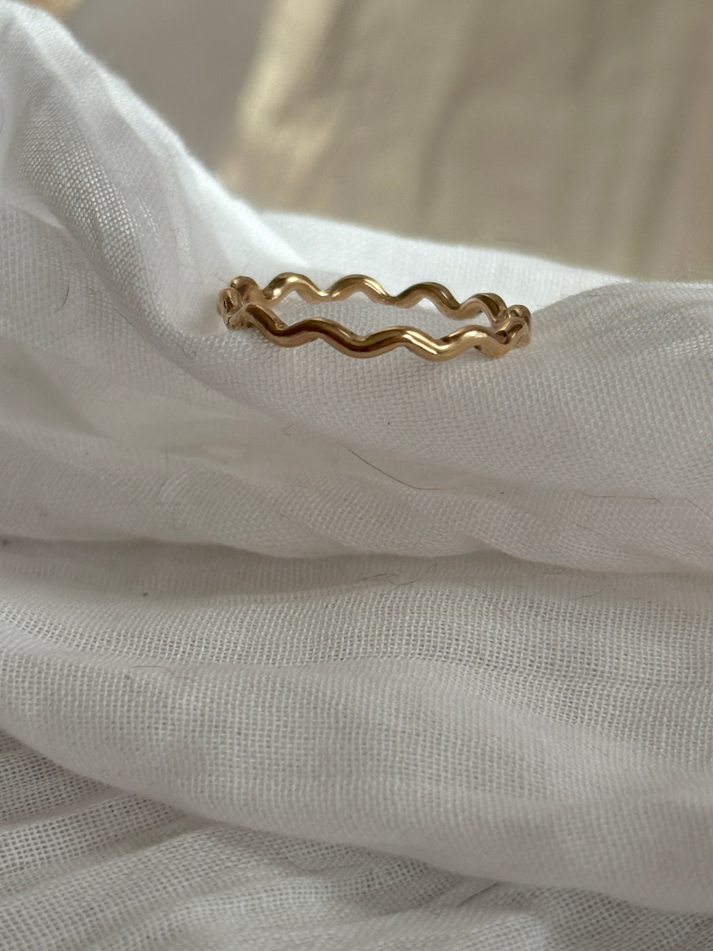 making waves. 14k gold filled stacking ring