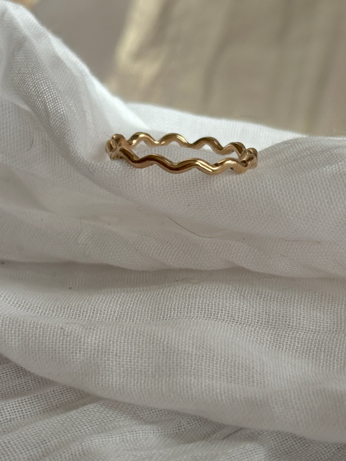 making waves. 14k gold filled stacking ring