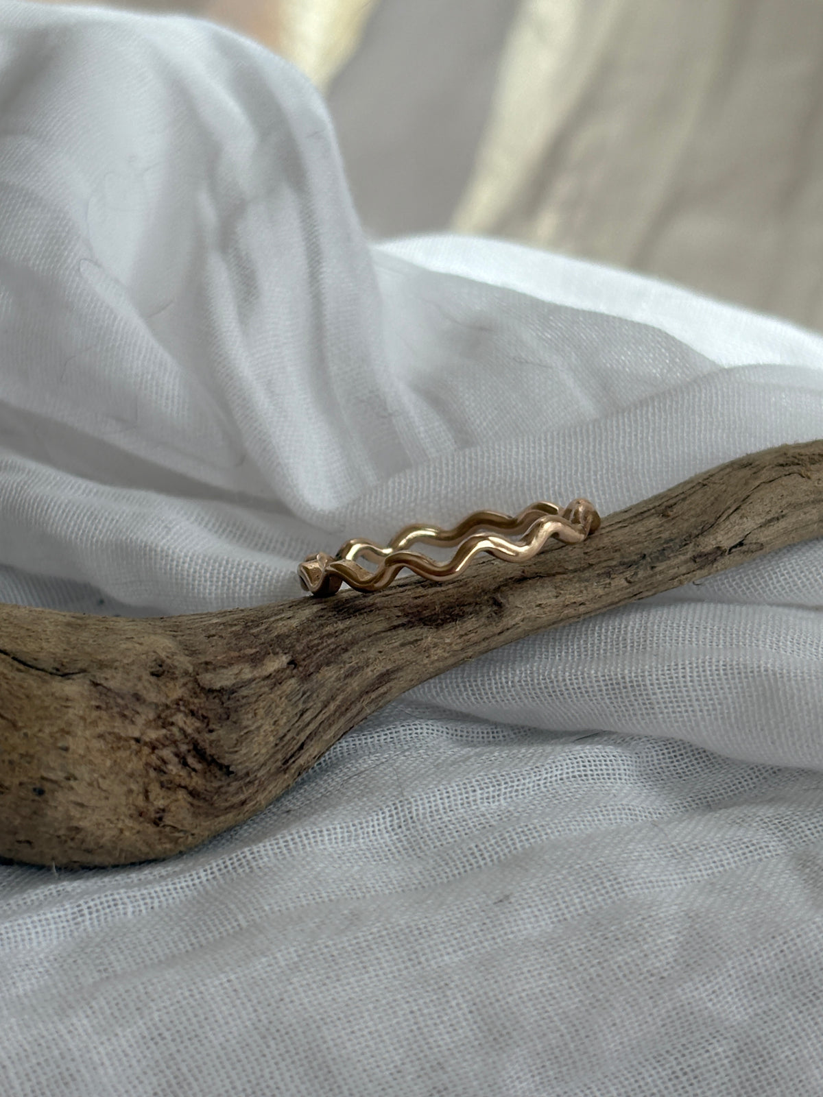 making waves. 14k gold filled stacking ring